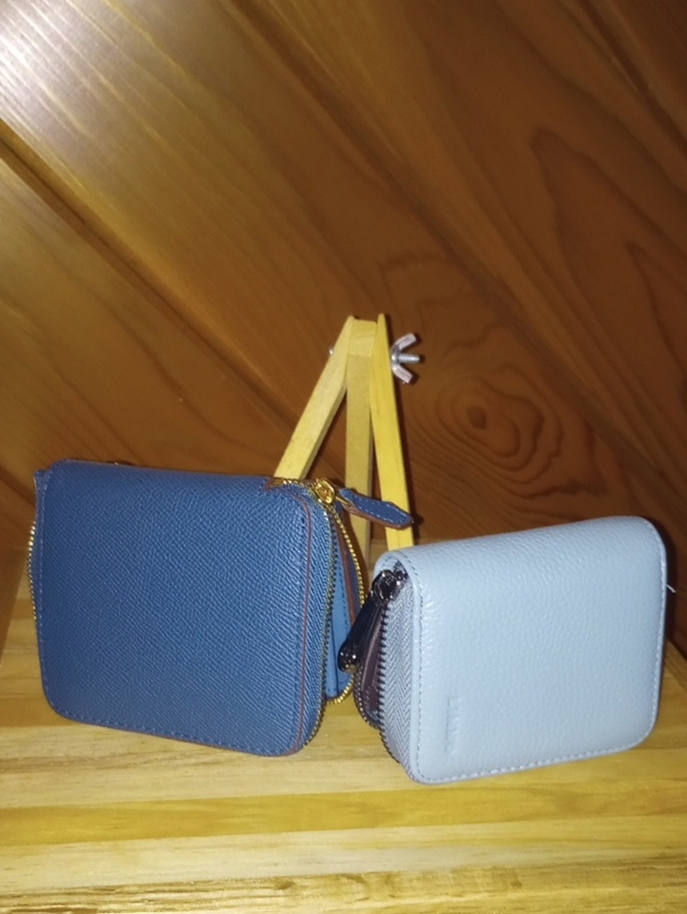 Littlebunny And Linno Blue and Light Blue Women's Zip Wallet Set